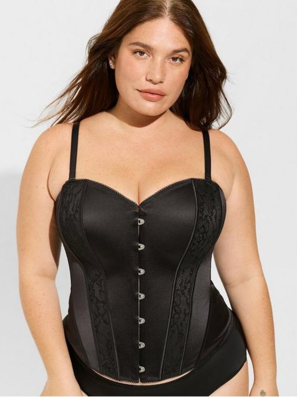 Torrid Satin Hook Front Corset